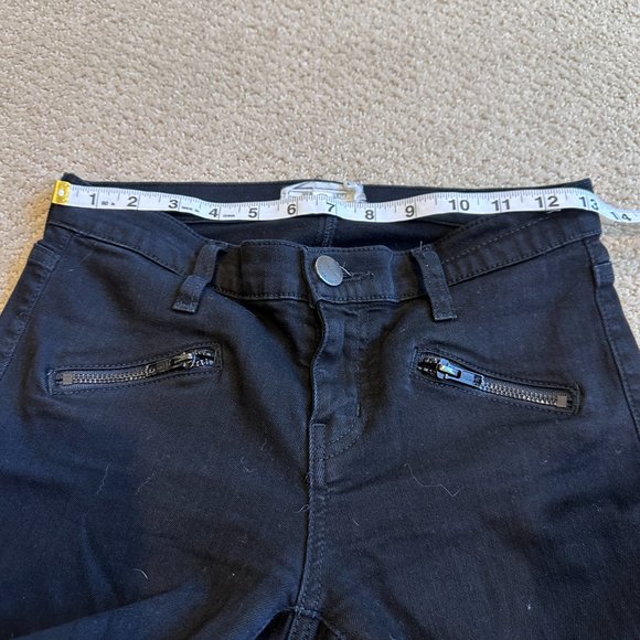 Current/Elliott Jeans Skinny Soho Zip Stiletto Jet Black Size 25 Ankle#1558-0847 - Picture 11 of 16